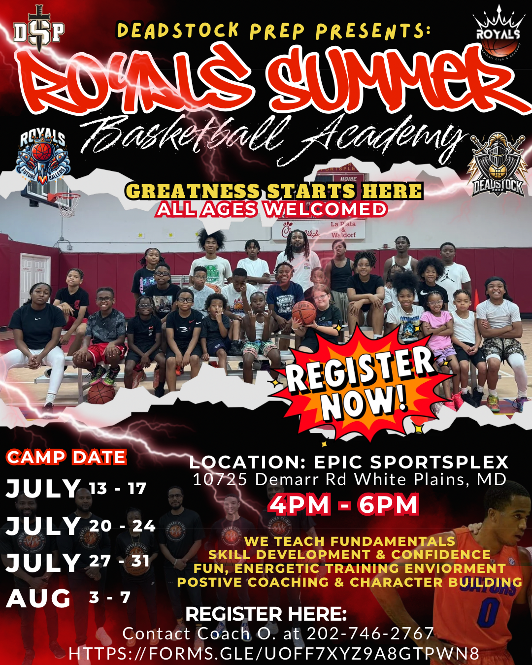 Deadstock Prep Royals Summer Basketball Camp Academy
