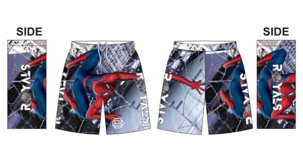 Royals Spiderman Crawl Shorts