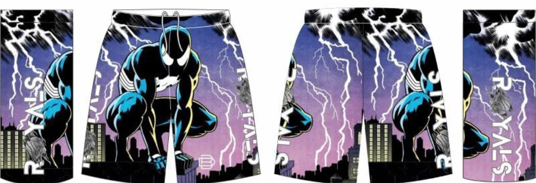 Black Spiderman Shorts