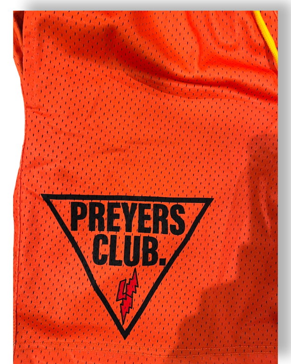 This Energy Anit for Everybody Preyers Club Orange Shorts