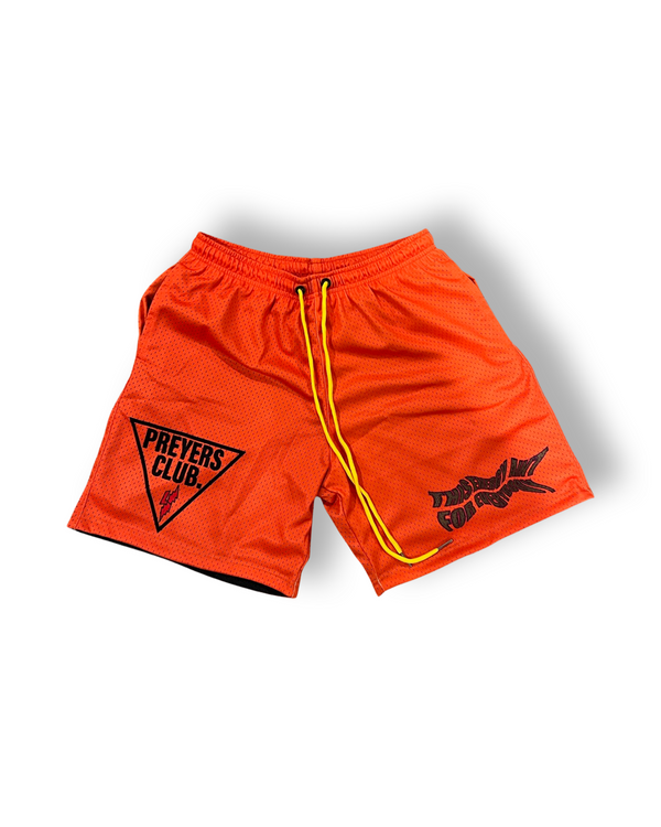 This Energy Anit for Everybody Preyers Club Orange Shorts