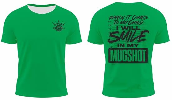 Green and Black Mugshot