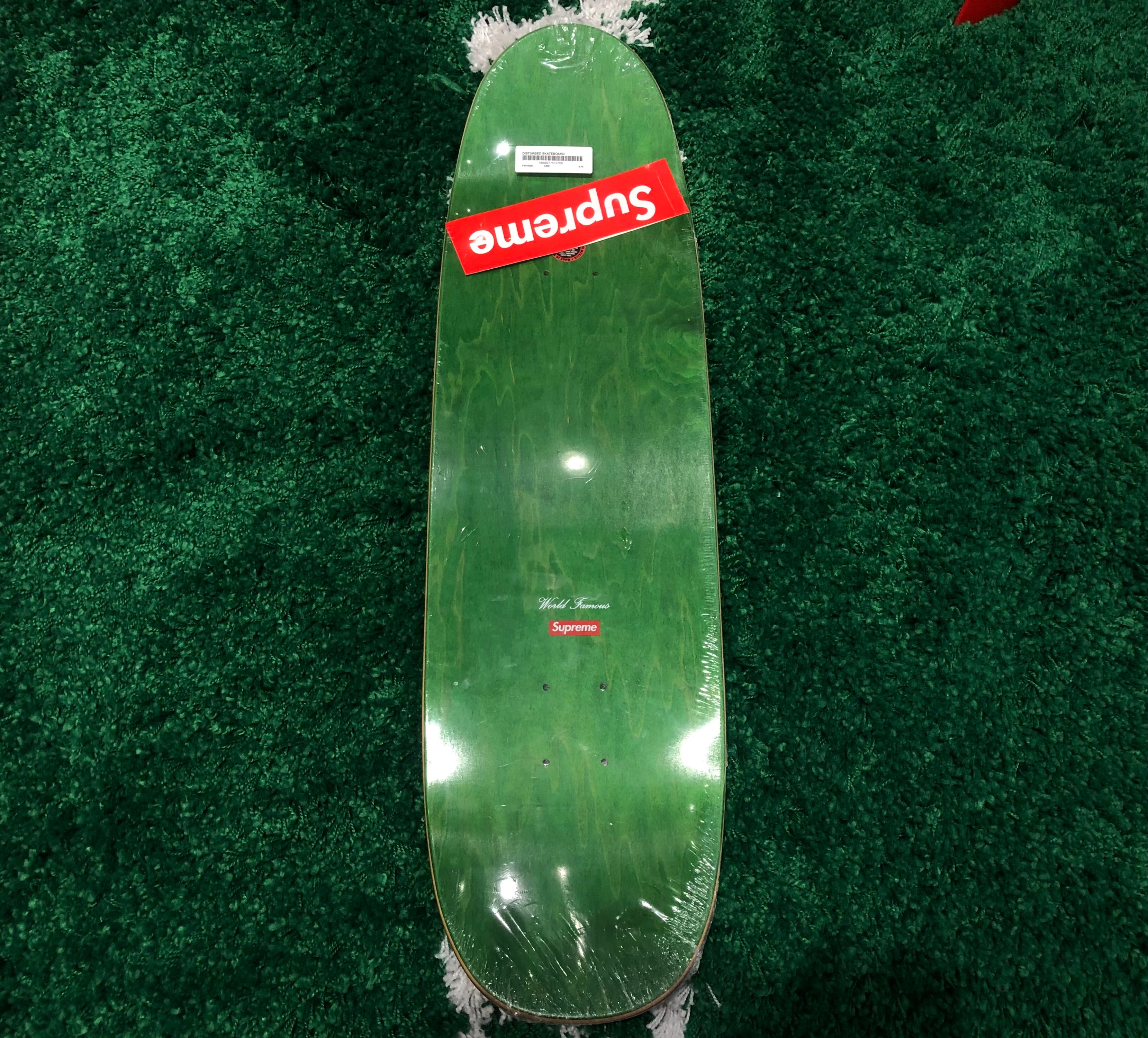 スケートボード Supreme - supreme disturbed skateboard lime Supreme Lime Disturbed Skateboard Deck – Deadstock DMV Store