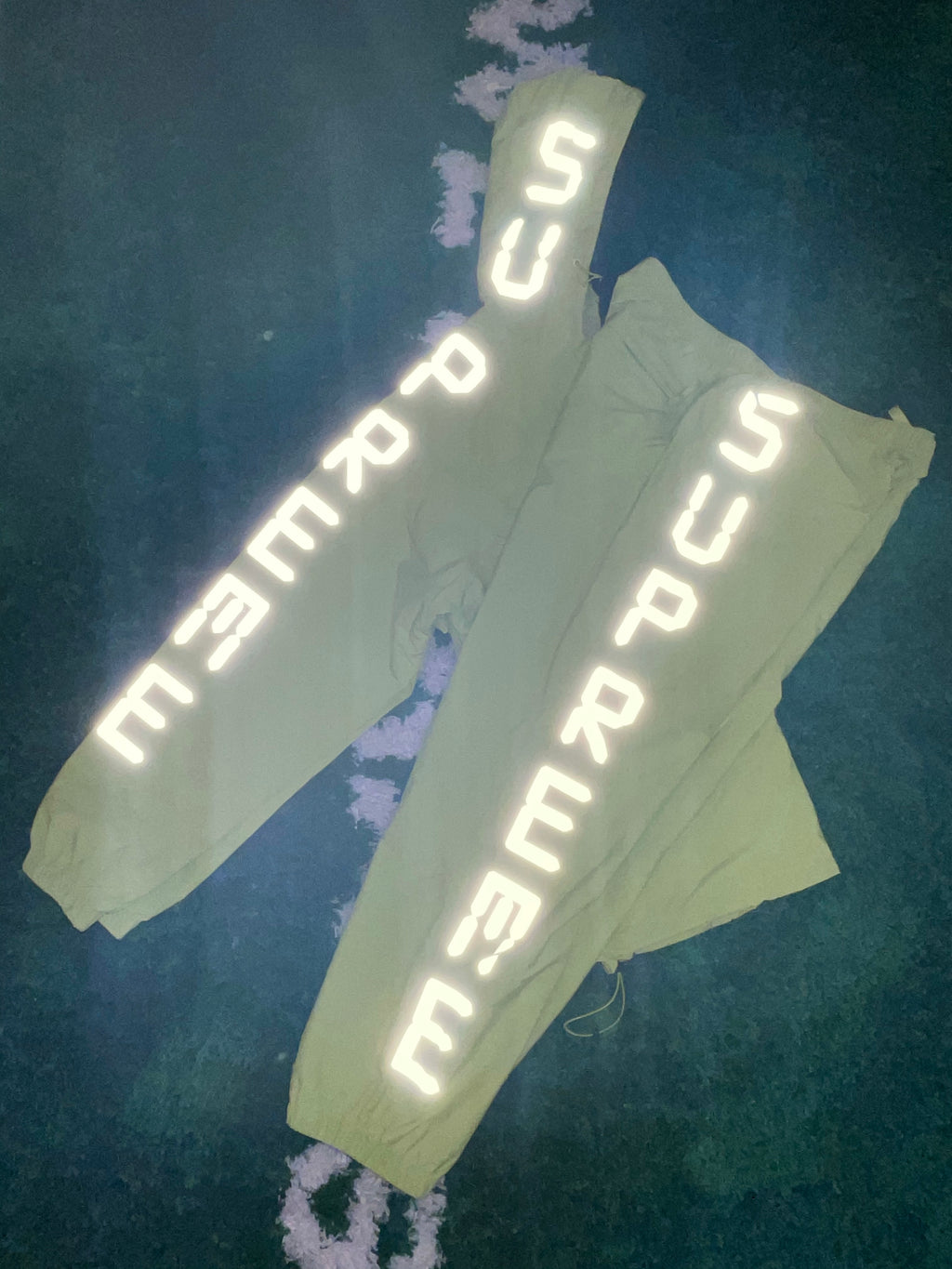 Supreme Digital Logo Track Pants (Yellow)