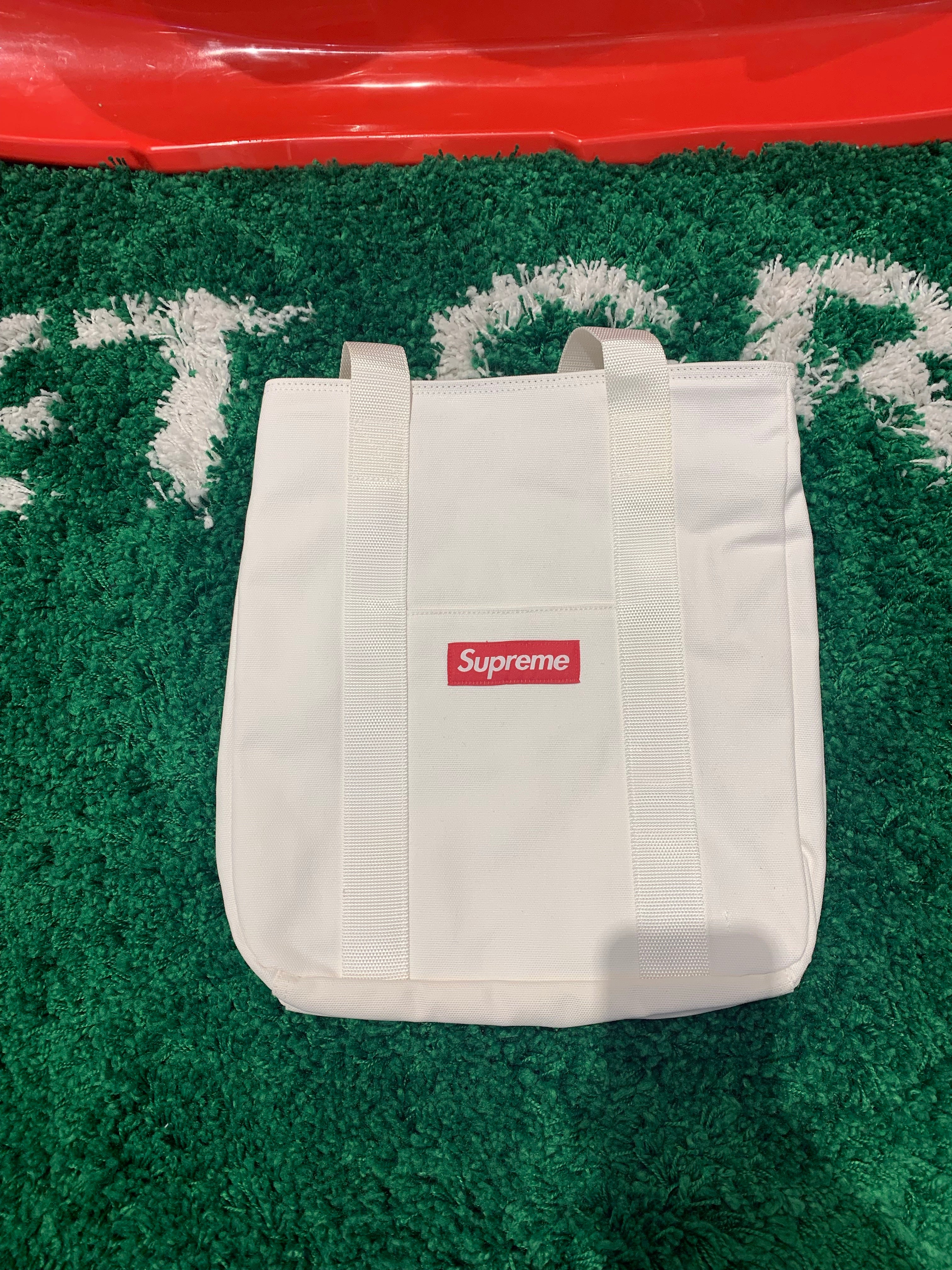 Supreme Canvas Tote (White)